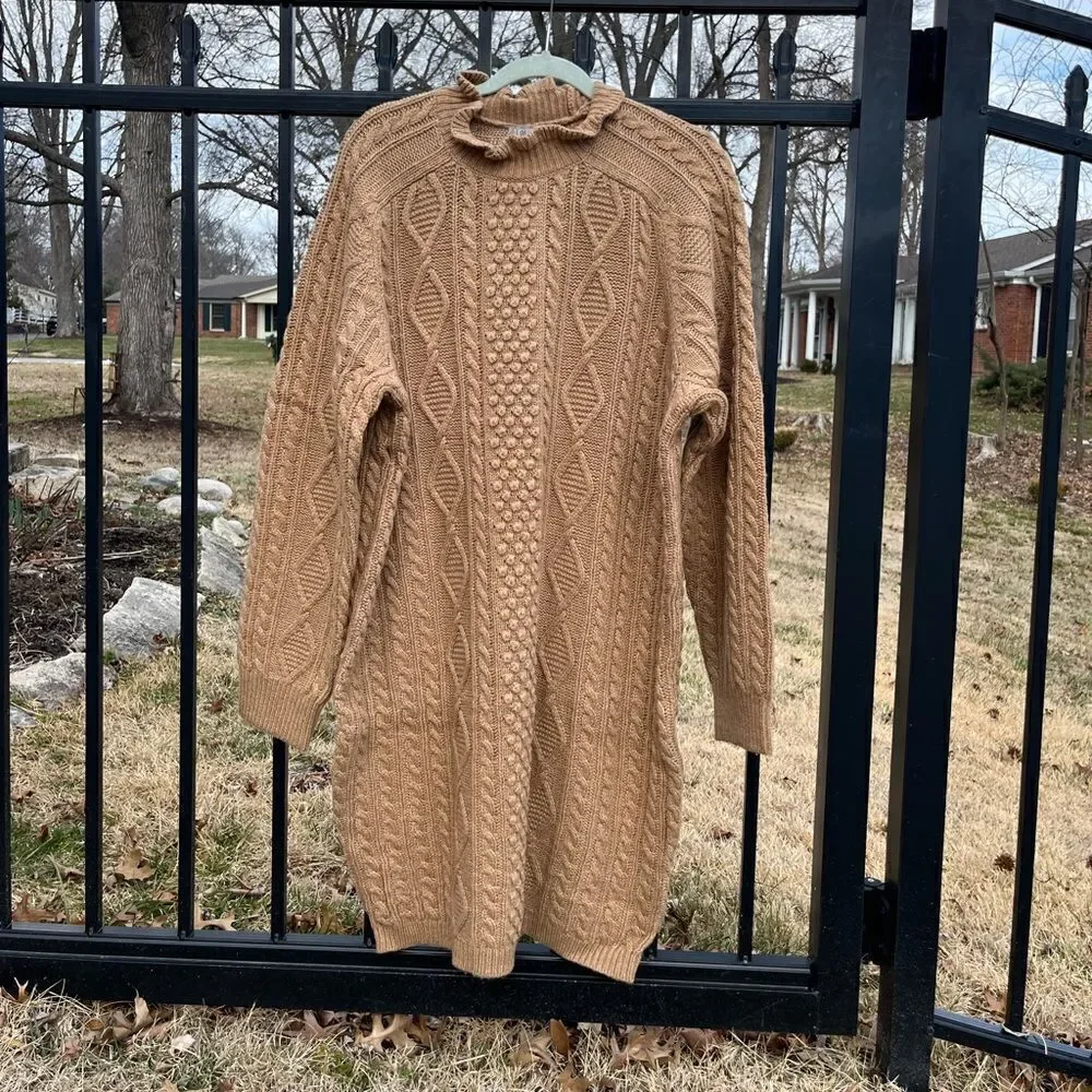 J Crew Cable Knit Sweater Dress NWT